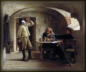 Recruiting Sergeants by Gustaf Olof Cederstrom